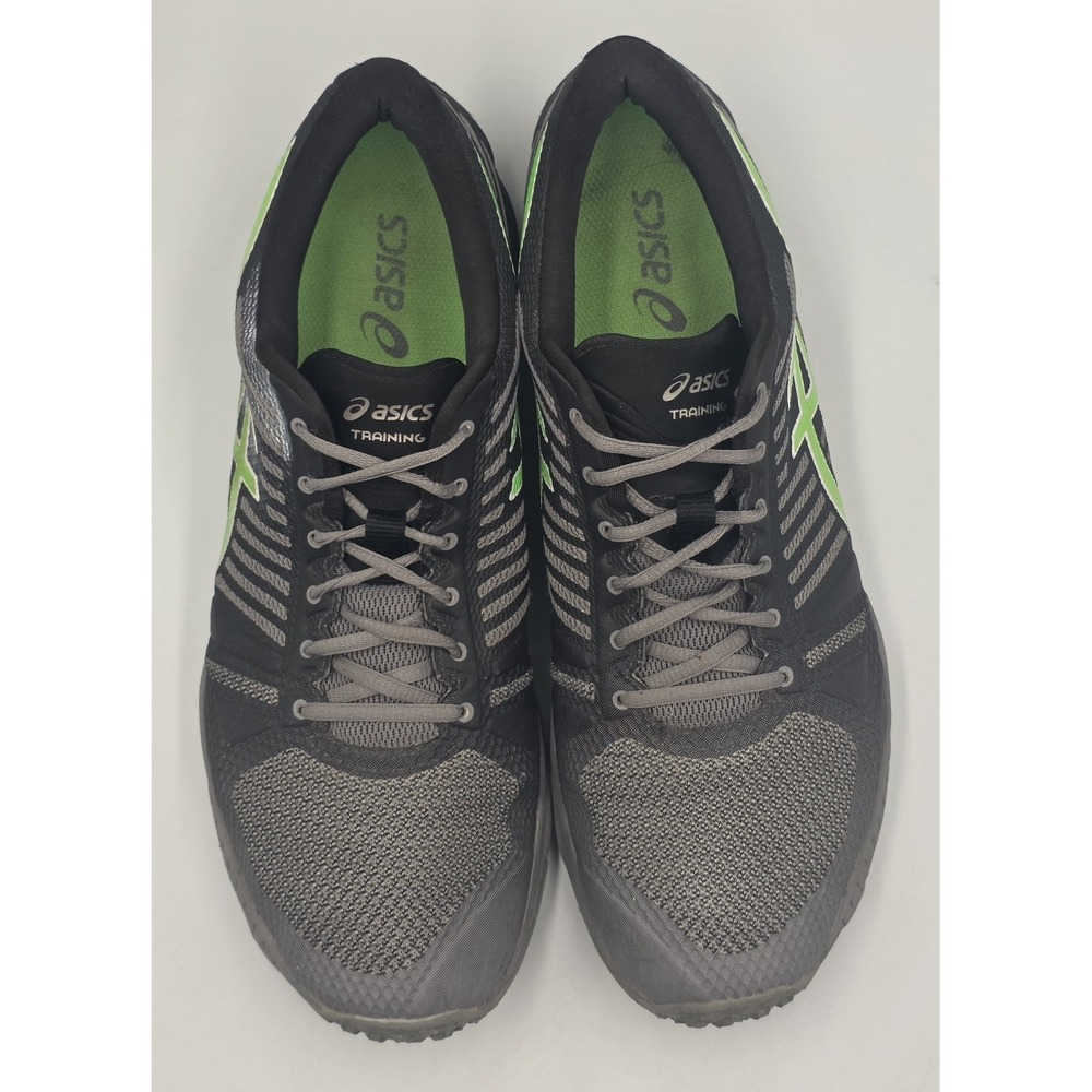 Asics FuzeX TR Mens Size 11 US Gray Black Green Athletic Training Sneakers S613N - Picture 8 of 12
